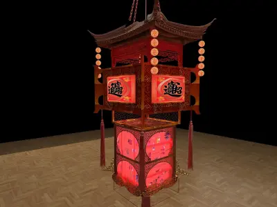 Chinese royal palace lantern  3D model