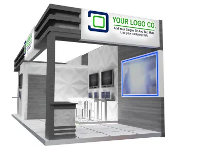 Booth Exhibition Stand a563b 3D model