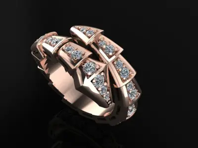 Bvlgari Serpenti Ring 3D print model buy