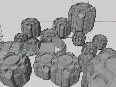 3D Lowpoly Mechanic Pit Low-poly 3D model