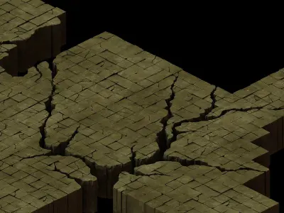 Stone Place of the Destroyed - Damaged Ground 12 3D model