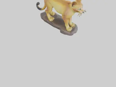 Chausie Cat statue model 3D model