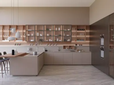 Modern kitchen 3D model - Ernestomeda - Sign model 3D model
