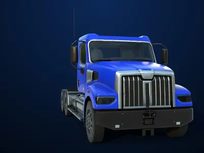 Generic Heavy Truck Chassis 01 All PBR Unity UE Textures Low-poly 3D model