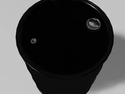 Black steel barrel Free low-poly 3D model