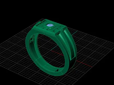 Print Ready STL 3DM  Gents Rings Diamond Men Ring  3D print model