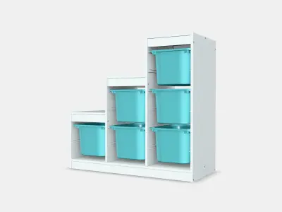 TROFAST Storage combination 50 Low-poly 3D model