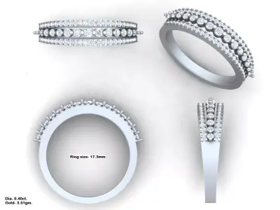 H stern luxury diamond ring 3D print model purchase