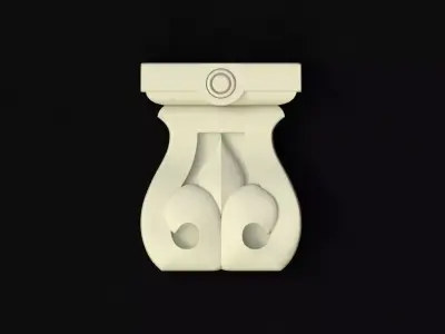 Central decor ornament for furniture 3D model 22