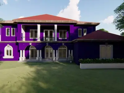 Wealth Estate Territory Indigo Home Model Low-poly 3D model