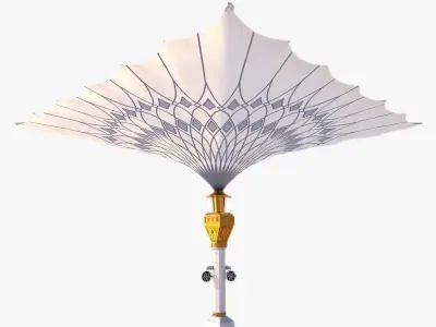 Masjid-e-Nabwi Umbrella 3D model