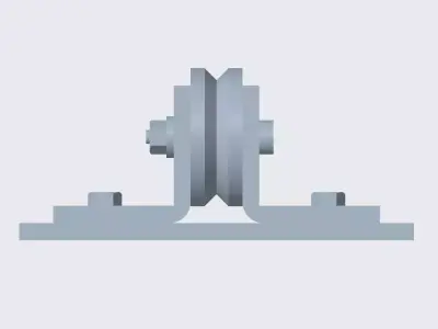 Wheel support 3D print model