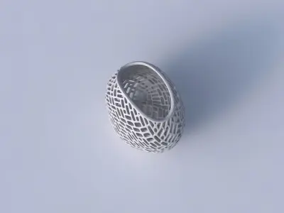Bowl compressed with lattice tiles 3D print model