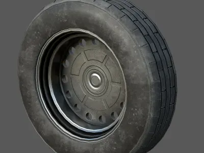 Car Wheel Low-poly 3D model by sanchiesp from CGTrader