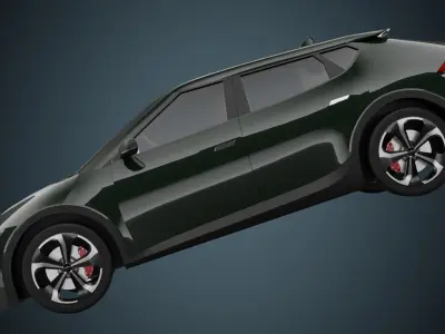 EV Car 01 Low-poly 3D model