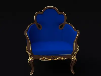 sofa with armchair 3D model