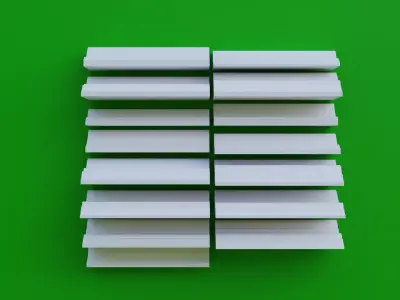 55 Premade Mouldings Low-poly 3D model