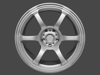 Racing Drift Wheel RAYZ DR57 SpecD MODEL Low-poly 3D model