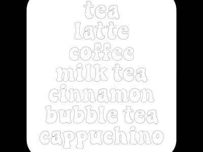 CoffeeShop Neon Signs 3D model