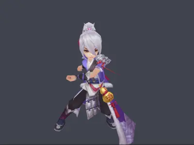 Character01 Warrior Low-poly 3D model