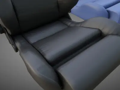 Car Seat Recaro Classic Low-poly 3D model