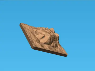 low detail sand and stone diorama 3D print model