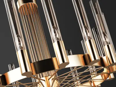 ART LUXURY CHANDELIER 2 Low-poly 3D model