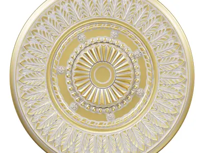 corinna medallion 33 in white finish by macys 3D model