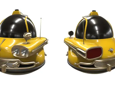 Stylized car 3d model Low-poly 3D model