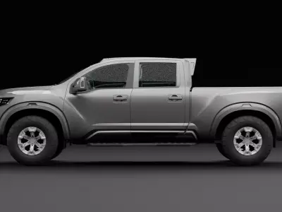 Nissan 4x4 Car Metallic Grey Medium Low-poly 3D model