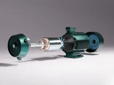 3 Phase synchronous  motor  3D model