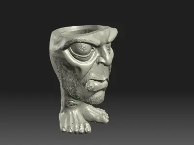 FlowerpotSmoker vase with foot 3D print model