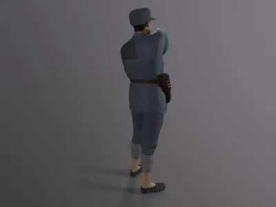 Chinese avatar Low-poly 3D model