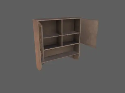 Bathroom vanity unit Low-poly 3D model