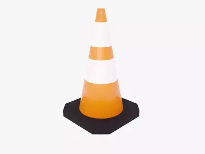 Traffic Cone Free low-poly 3D model