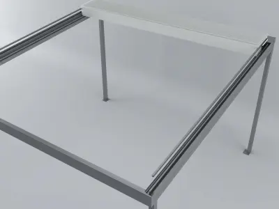 Aluminum Pergola Buffle System 3D model