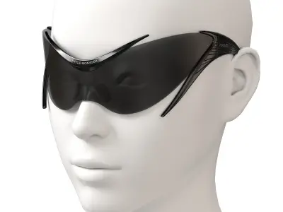 Mugler x Gentle Monster Sunglasses Low-poly 3D model