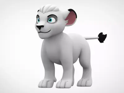 Kimba Cub Low-poly 3D model