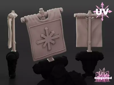 chaos backpack banners Free 3D print model