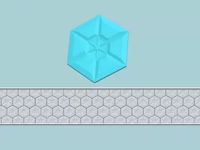 Hexagonal Wall Panel A15 Star - Interior Design Decoration 3D print model