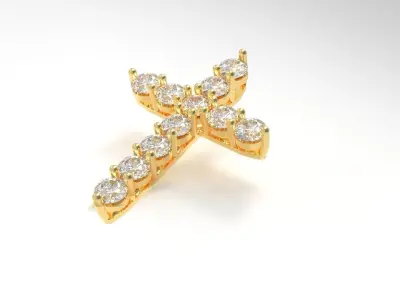 Luxury Diamonds Cross multiple sizes Pack 3D print model
