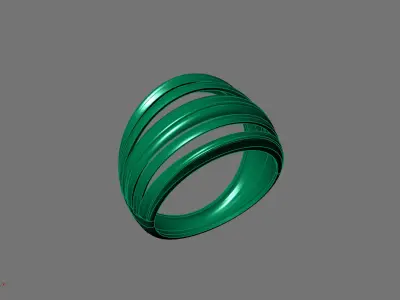 Women Ring Plain Ring Ready STL 3DM Models Womens Rings 3D print model 41