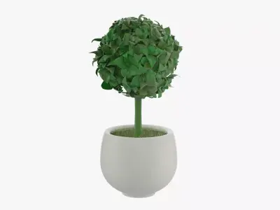 Artificial cacti rubberized topiary style 3D model