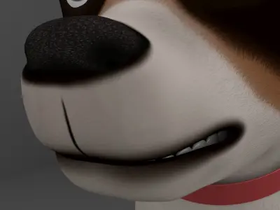 Dog Cartoon Rigged 3D model