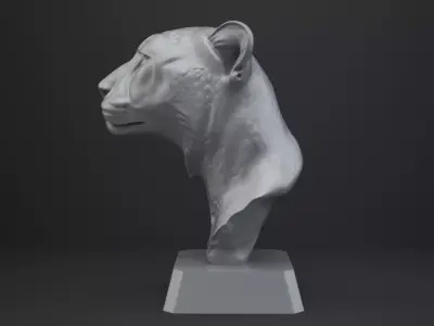 Cheetah Bust - Animal Figurine 3D print model