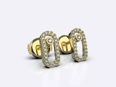 Messika earrings  3D print model