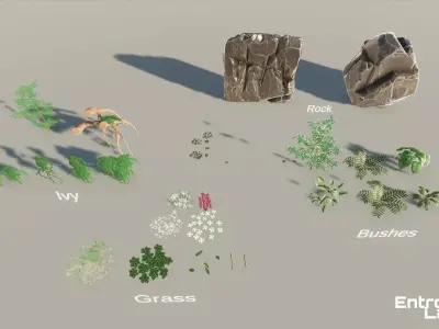 Whispering Grove Environment Unity Environment Low-poly 3D model