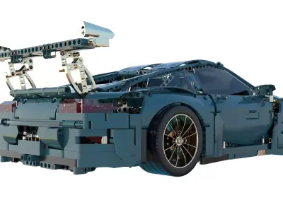 LEGO Porsche GTR 3 High-Quality 3D Model  3D model