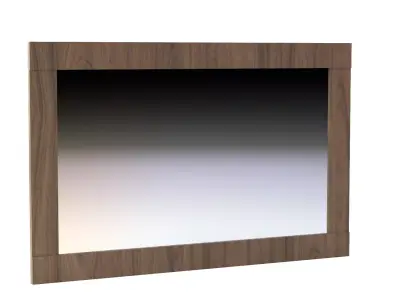 Mirror with Dark Frame Acacia 3D model