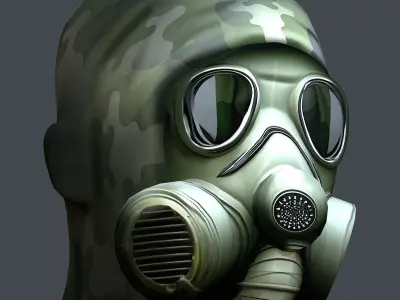 Helmet 3d model military combat Military Low-poly  Low-poly 3D model 15